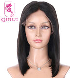 Straight Bob Full Lace Wig Transparent Lace Wigs 130%-180% Density Human Hair Brazilian Silky Straight Full Lace Wig Color #2