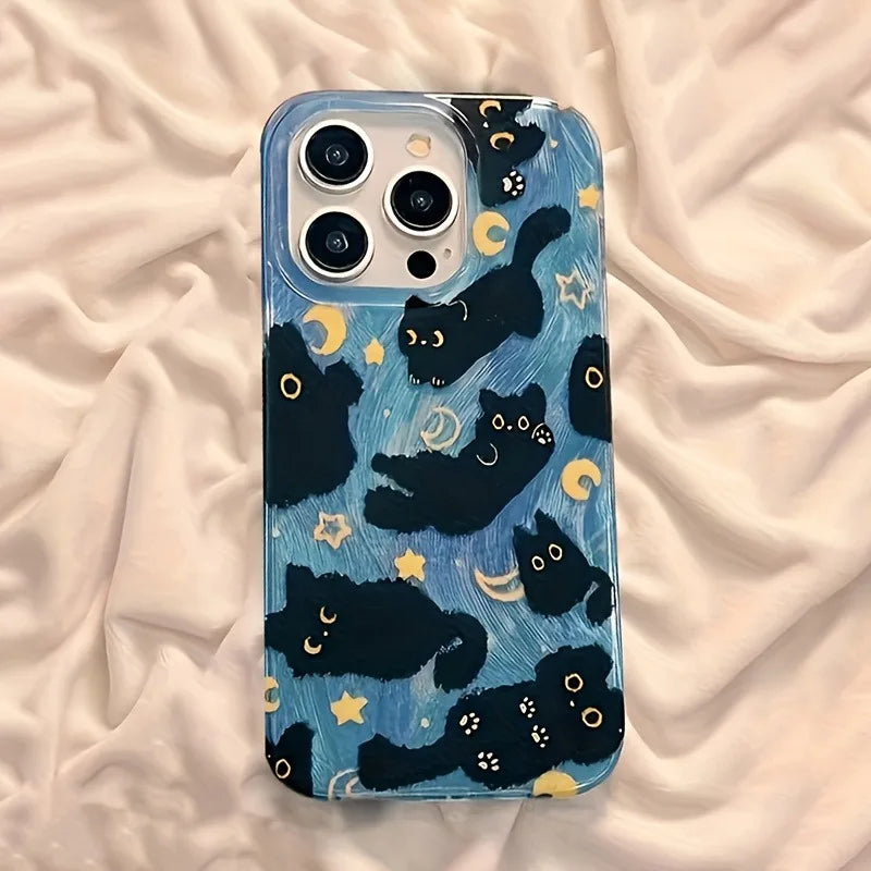 Moon and stars silicone iPhone case for all models by HSF Marketplace