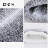 Women's winter cap, gloves, and scarf set with fleece lining by HSF Marketplace