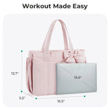 HSF Marketplace BAGSMART large capacity tote bag for women with multiple pockets, versatile commuting shoulder handbag, black color