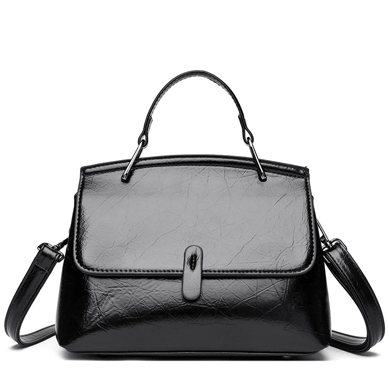 Elegant small leather handbag by HSF Marketplace featuring a shoulder strap, perfect for women and ladies, high-quality designer crossbody bag.