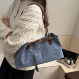 Leopard PU leather shoulder tote bag for women, featuring a bold animal print design by HSF Marketplace
