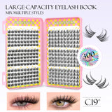 Natural eyelash clusters, 320-piece volume mixed tray of false eyelashes by HSF Marketplace