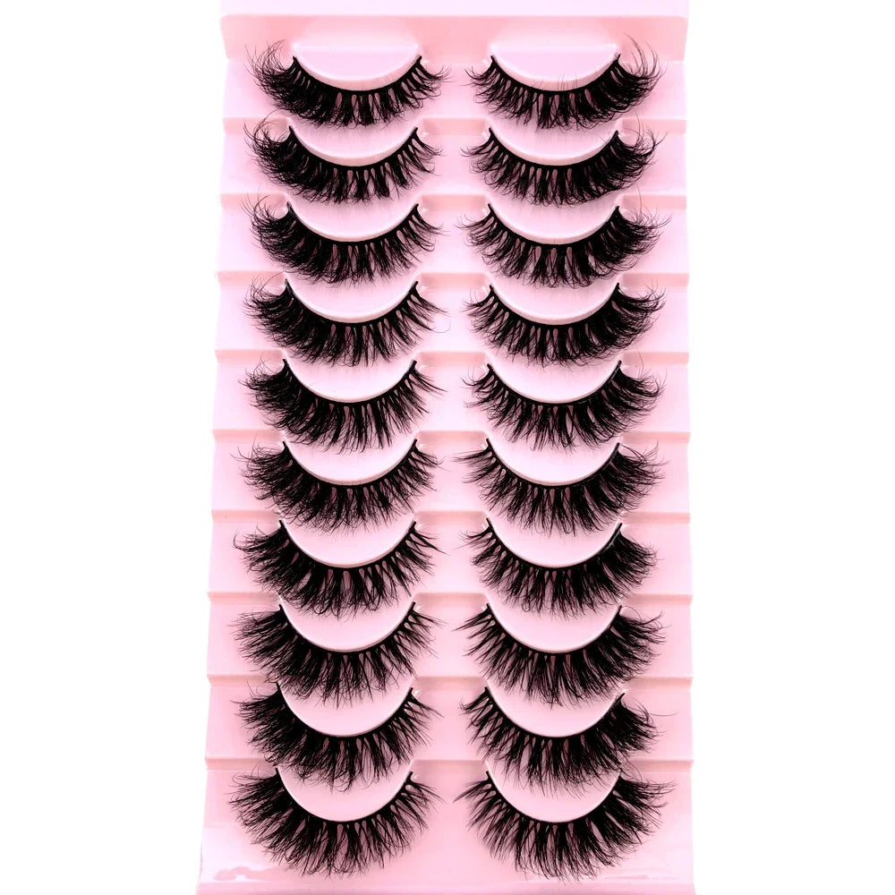 10 pairs of 3D faux mink hair false eyelashes with fluffy volume by HSF Marketplace