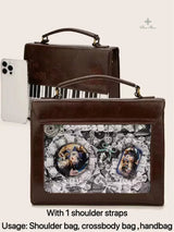 Vintage piano shoulder bag for women, stylish crossbody ita bag by HSF Marketplace