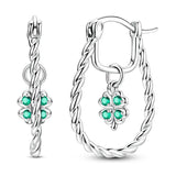 Hypoallergenic CZ zircon hoop earrings in 925 sterling silver by HSF Marketplace