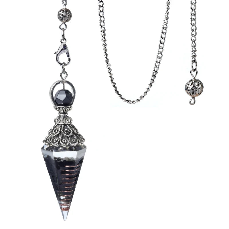 Natural stone pendulum pendant for jewelry making and energy by HSF Marketplace