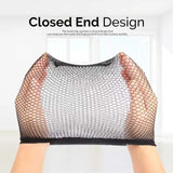 Mesh Wig Cap Stretchable Elastic Black Hair Net Stretch Open Ended Fishnet Wig Net Breathable Mesh Cap for Wig Accessories
