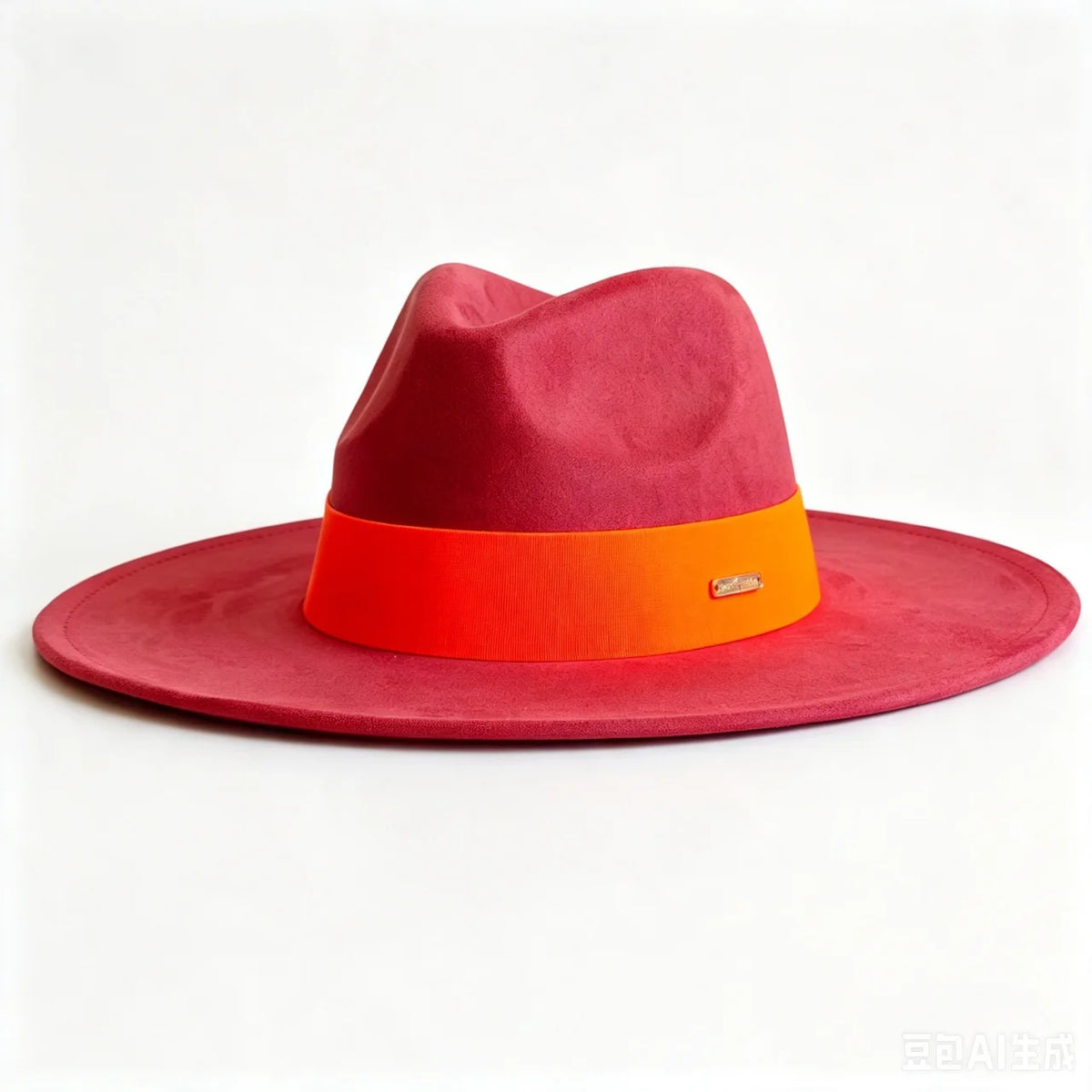 Women's wide brim suede fedora hat in classic autumn winter style by HSF Marketplace