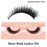 3D Mink Half Eye Lashes Natural Lightweight Short Fake Eyelashes Soft Fluffy Clear Band Strip Mink Lashes Extension