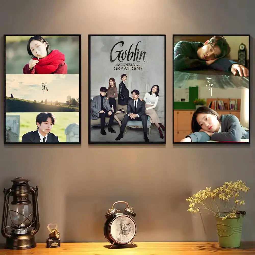 Goblin Korean drama poster canvas art for home decor, featuring K-culture design