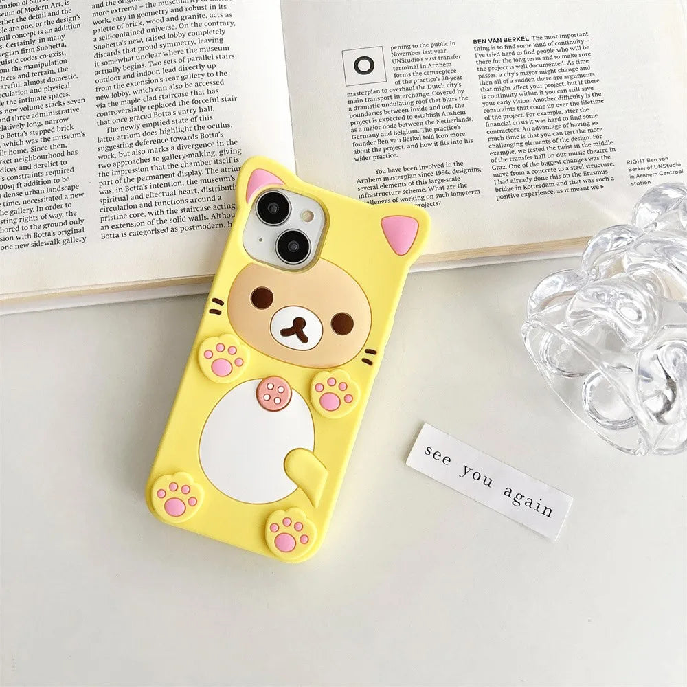 Rilakkuma bear iPhone 17 Pro Max case in soft silicone by HSF Marketplace
