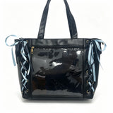 Cute Japanese ribbon ita bag, aesthetic transparent tote handbag with clear display window for girls