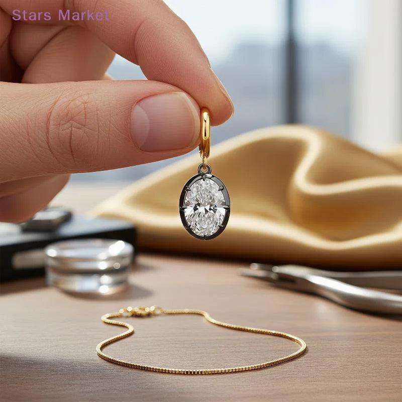 Women's geometric zircon pendant necklace, elegant jewelry design for daily wear