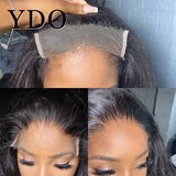 Human hair loose wave bob wig with 13x4 frontal, 250% density, HD lace closure, short style, for women from HSF Marketplace.