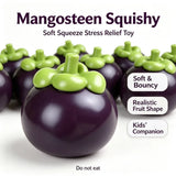 Simulation Mangosteen Building Block Squishy Toy Self-Rebound Vent Ball Super Soft Fruit Pinch Toy Stress Relief Sensory Fidget Toy Ideal Christmas Xmas New Year Gift for Kids Adults Stocking Stuffer
