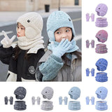 Children's warm fleece-lined hat, scarf, and gloves winter set by HSF Marketplace