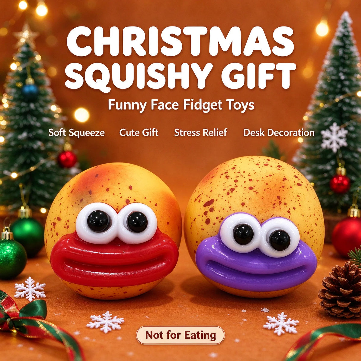 Creative potato expression pinch toy for stress relief and fidgeting, HSF sensory toy in expressive potato shape