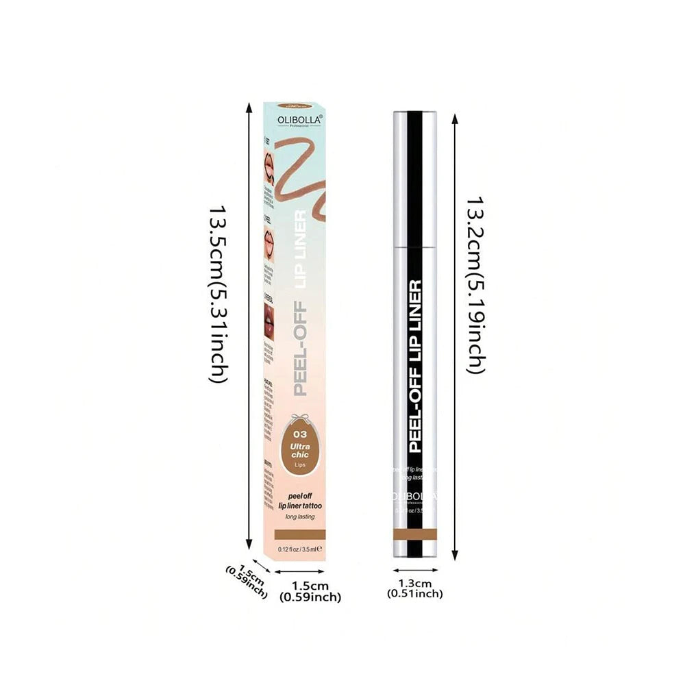 Close-up of HSF Marketplace waterproof matte lip tint with a glossy, enhanced lip color and nourishing finish on lips.
