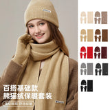 HSF Marketplace winter knit set with scarf, hat, and gloves for men and women