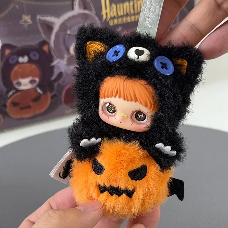 Maymei Let the Haunting Begin blind box vinyl plush keychain anime figure pendant in Halloween-themed packaging
