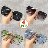 Luxury HSF Marketplace women's and men's square sunglasses with gradient lenses, vintage design, perfect for travel and style.
