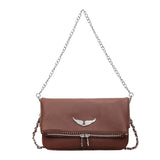 Small square women's crossbody bag with retro chain design in compact handbag style