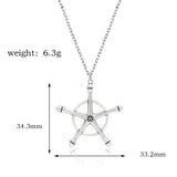 Anime Bleach Quincy Ishida Uryuu metal pendant necklace featuring a cosplay-style amulet with intricate design and chain, ideal for fans.