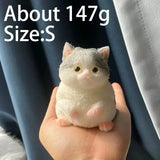 Cute Kawaii Cat Squishy Soft Silicone Stress Relief Squeeze Toy Anxiety Relief Desk Buddy Gift for Kids Adults Desk Decor Gift