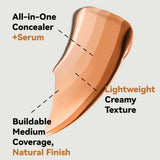 Oil-control matte BB cream foundation, waterproof liquid full-coverage concealer makeup in a natural shade