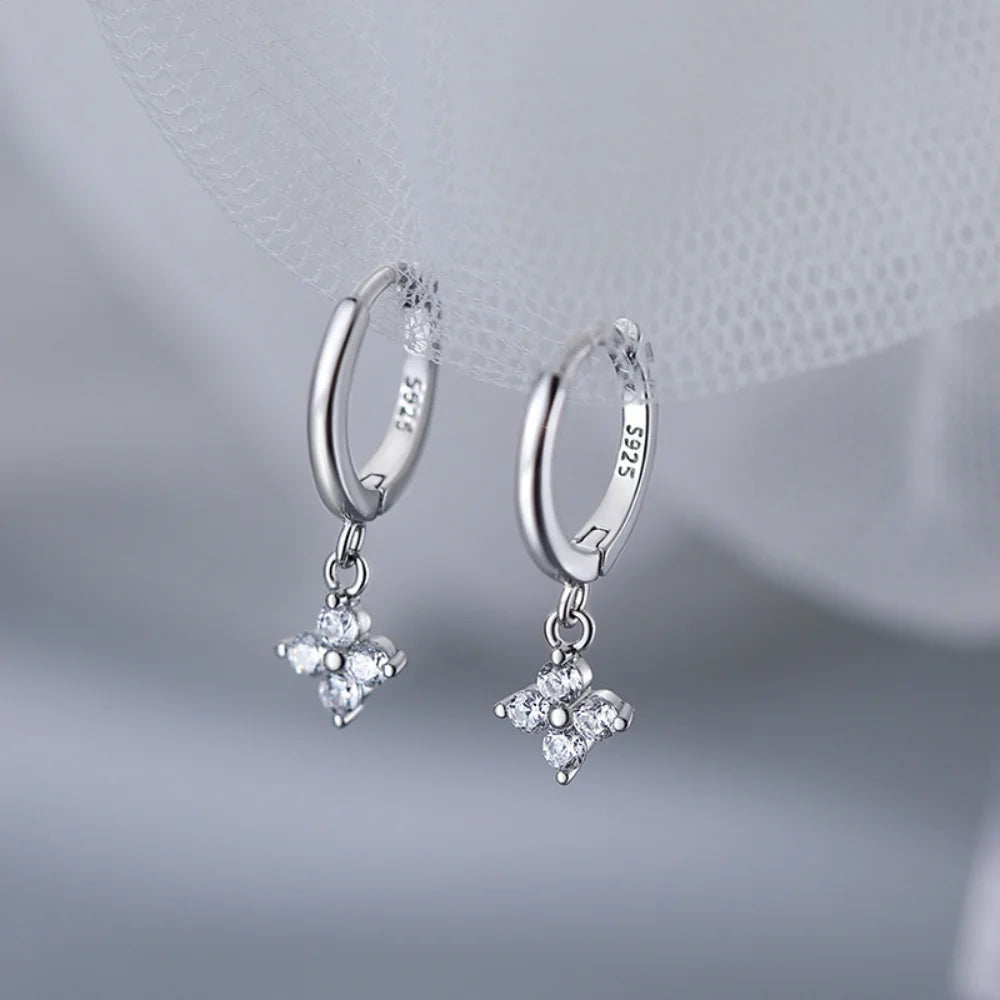 925 sterling silver leaf earrings for women, delicate trendy jewelry design