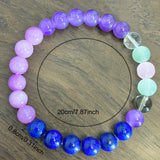 1pc/Anti-Anxiety Stress Reduction Crystal Bracelet Sodalite Fluorite Amethyst Lepidolite - 8mm Stone Jewelry Gift