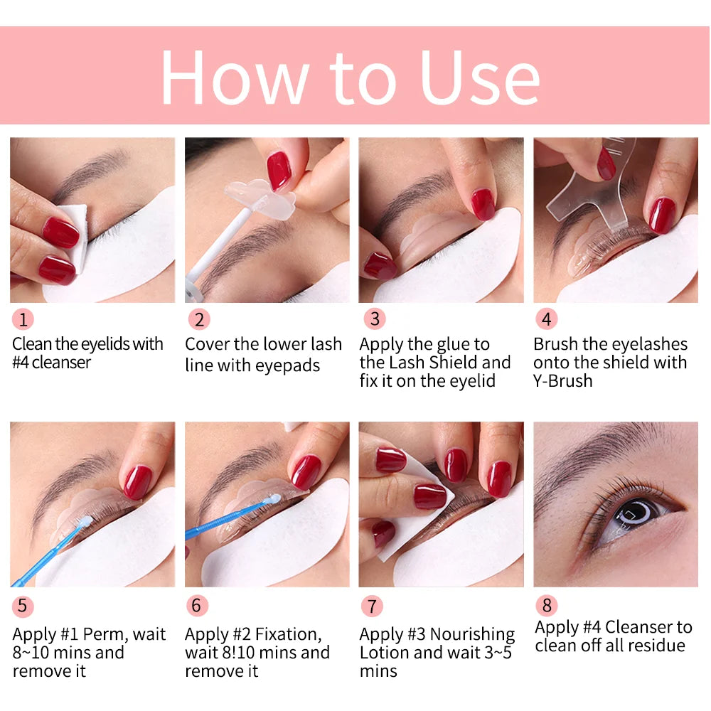 ICONSIGN lash lift kit with eyelash perm and lash enhancement tools for long-lasting curled lashes