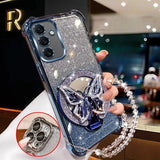Butterfly mirror crystal bracelet phone case for Samsung Galaxy A Series by HSF Marketplace