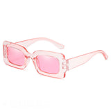 Women's candy color retro sunglasses with large square frames, UV400 protection, trendy party eyewear from HSF Marketplace