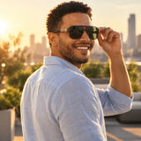 Vintage square sunglasses for men and women with UV400 protection, HSF Marketplace brand