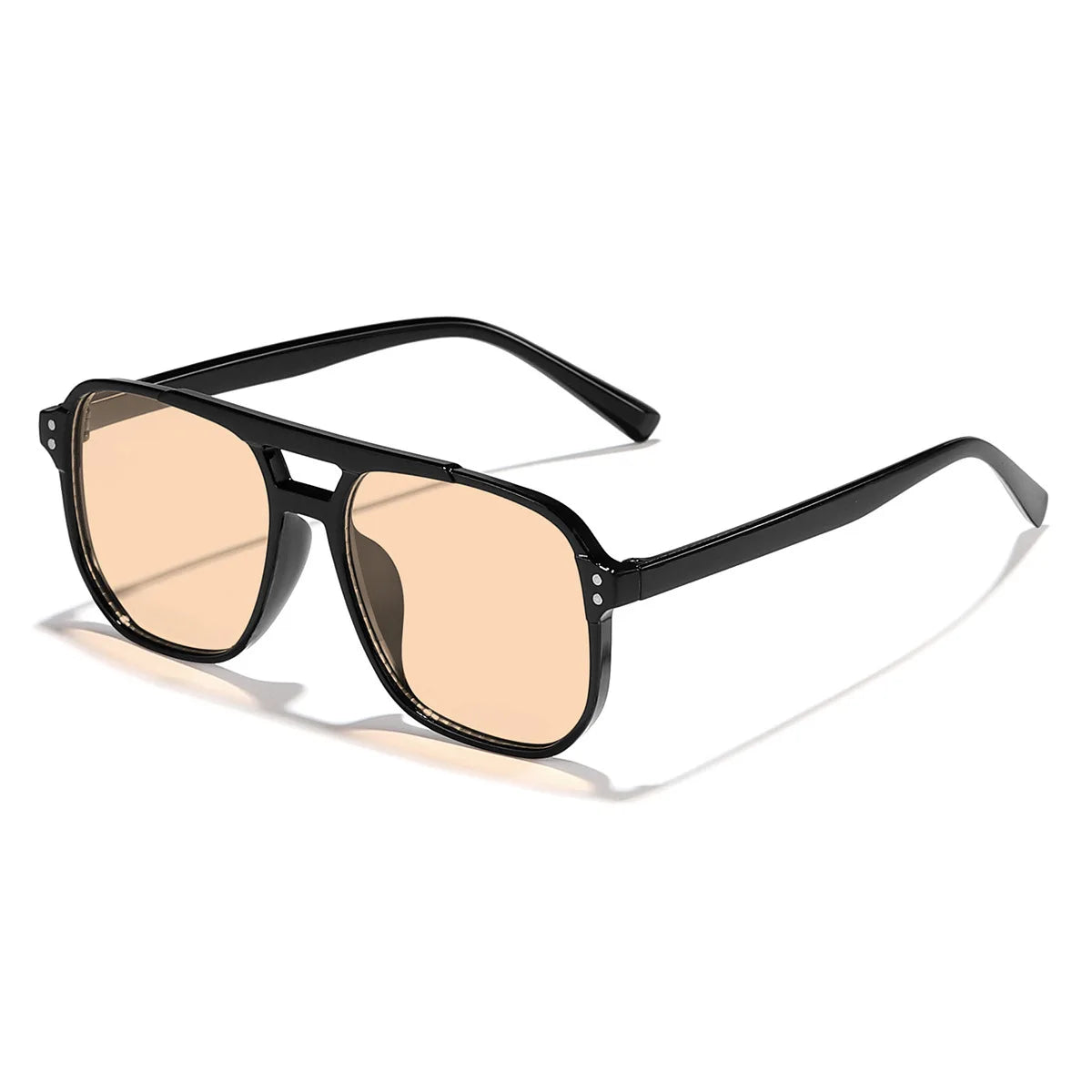 Square big frame sunglasses for men and women by HSF Marketplace, lightweight black and yellow sun glasses with UV protection