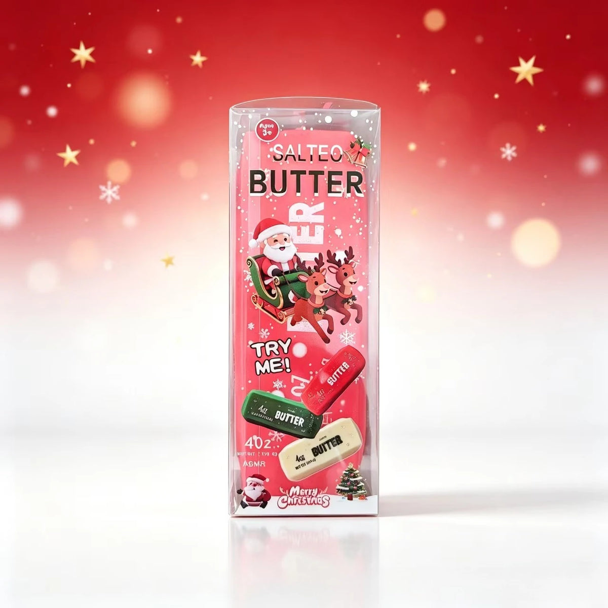 New Christmas Butter Stick Squishy Toy Building Block Fidget Toy Super Soft Slow Rising Squeeze Stress Relief Sensory Toy