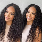 250% Density 40 42 inch 13x6 Glueless Wig Deep Wave Human Hair Wigs HD Lace Wigs For All African American Women Pre Plucked Baby Hair Natural Hairline Daily Party Wedding Wear Clearance Big Discount Limited Stock