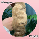 HSF Marketplace Brazilian human hair body wave drawstring wrap-around ponytail extension in natural black strands