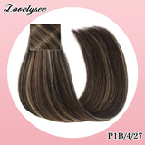Brazilian human hair body wave drawstring ponytail wrap-around extension, 14–24 inch natural Remy hair