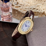 Oval Belt Watch, Exquisite and Compact Fashion Casual Quartz Watch