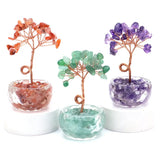 Lucky Money Tree Natural Crystals Aquamarine Fortune Feng Shui Reiki Healing Lapis Lazuli Tree of Life Home Decor Birthday Gifts