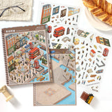 Kawaii 3D street view miniature scene sticker book by HSF Marketplace for DIY sticker therapy crafts