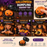 New Halloween Dumpling Squeeze Squishy Toy, Cute Slow Rising Squeeze Stress Relief Sensory Toy, Soft Kawaii Halloween Fidget Toy