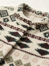 Women's winter fleece jacket with Aztec print, cozy full-zip design by HSF Marketplace