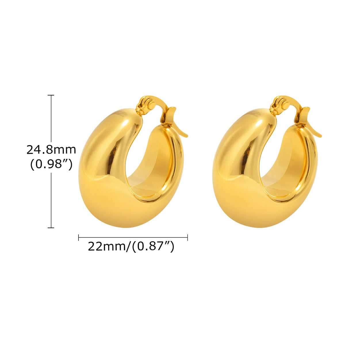Stainless steel twist circle hoop earrings for women by HSF Marketplace