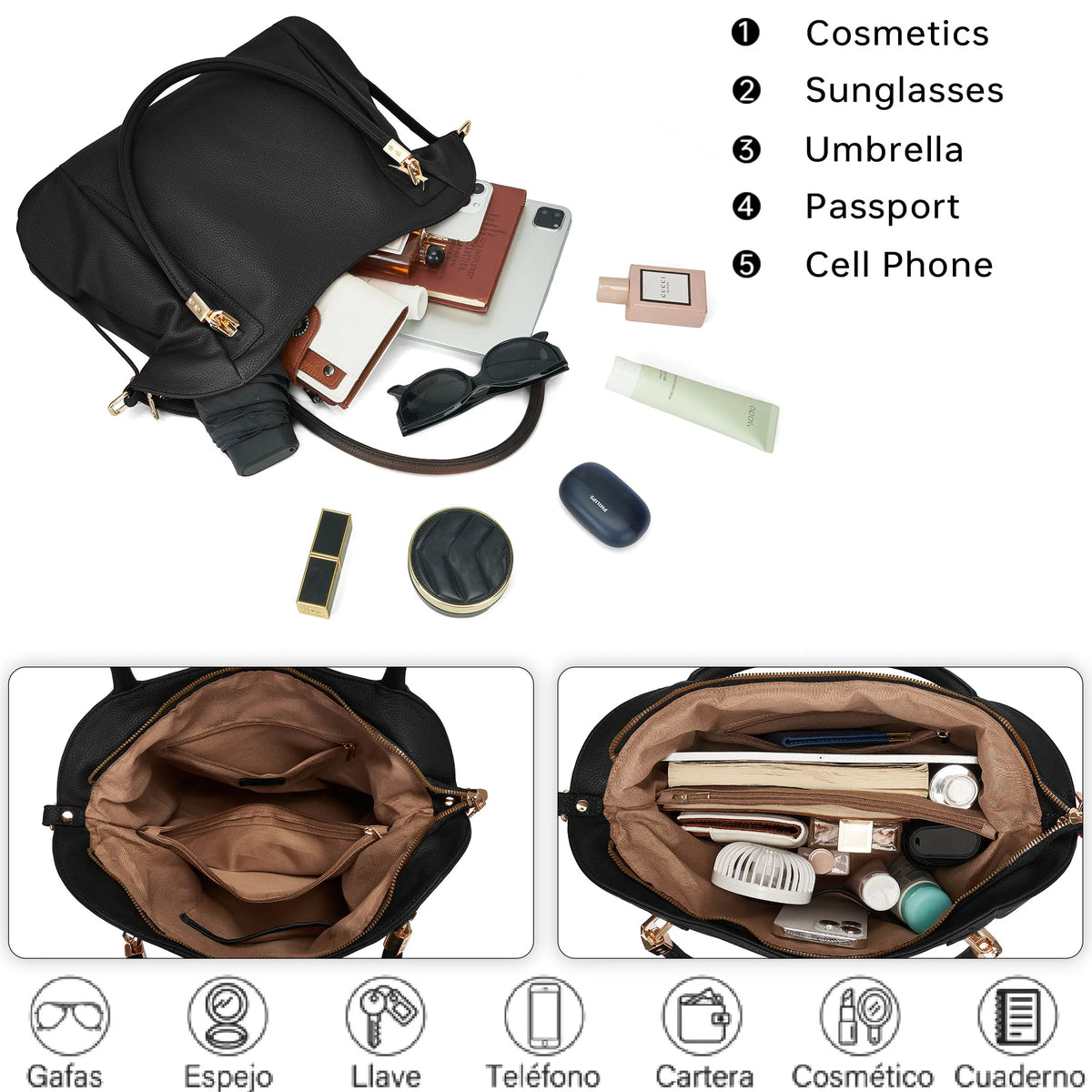 Versatile tote shoulder bag for women by HSF Marketplace, stylish and functional handbag for everyday use
