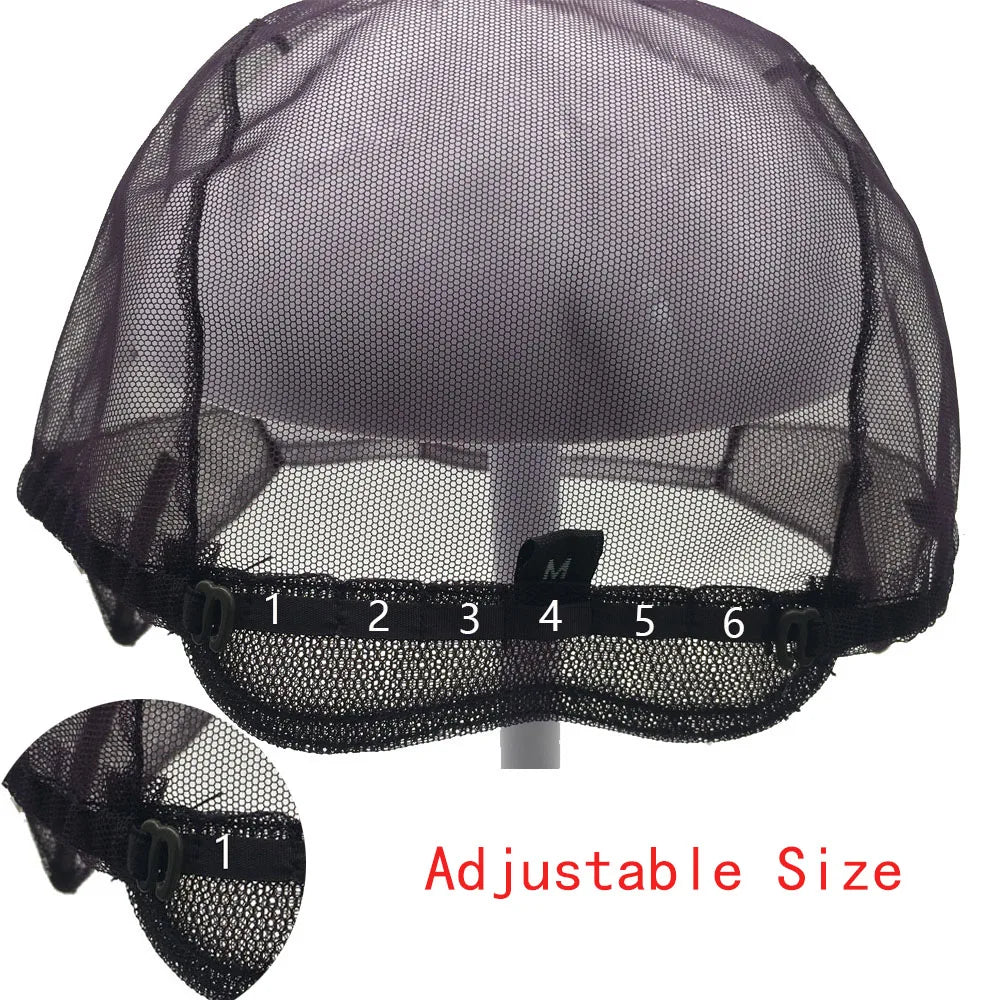 5-pack purple breathable mesh wig caps for wig making by HSF Marketplace