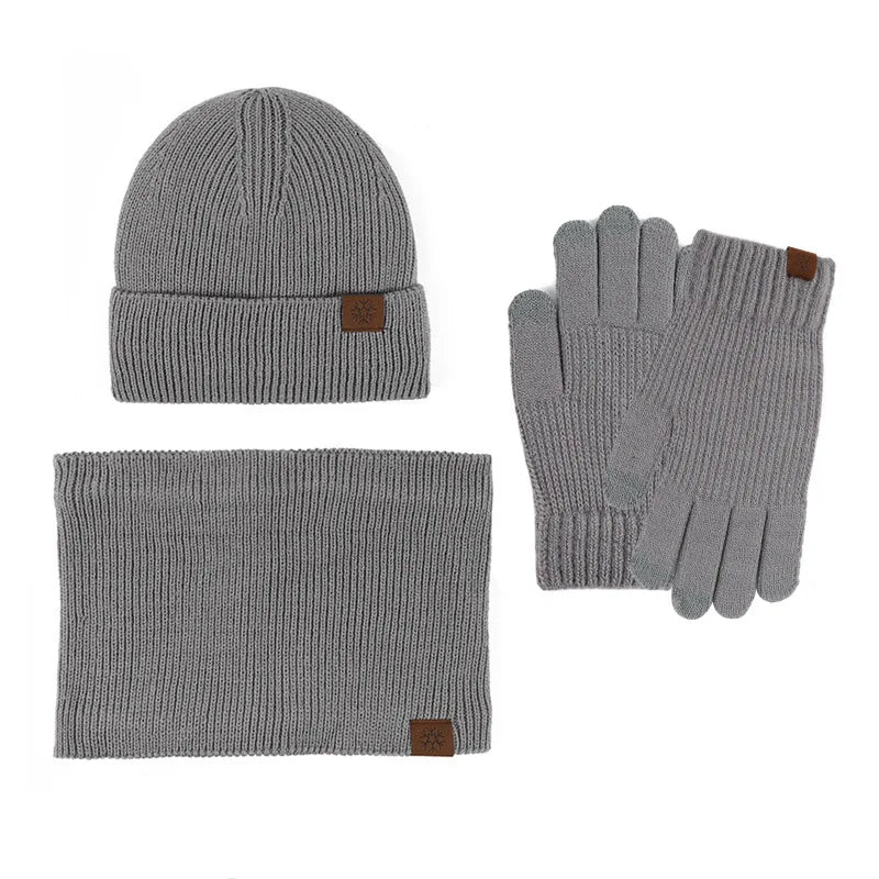 Women's winter scarf hat glove set with warm plush lining by HSF Marketplace